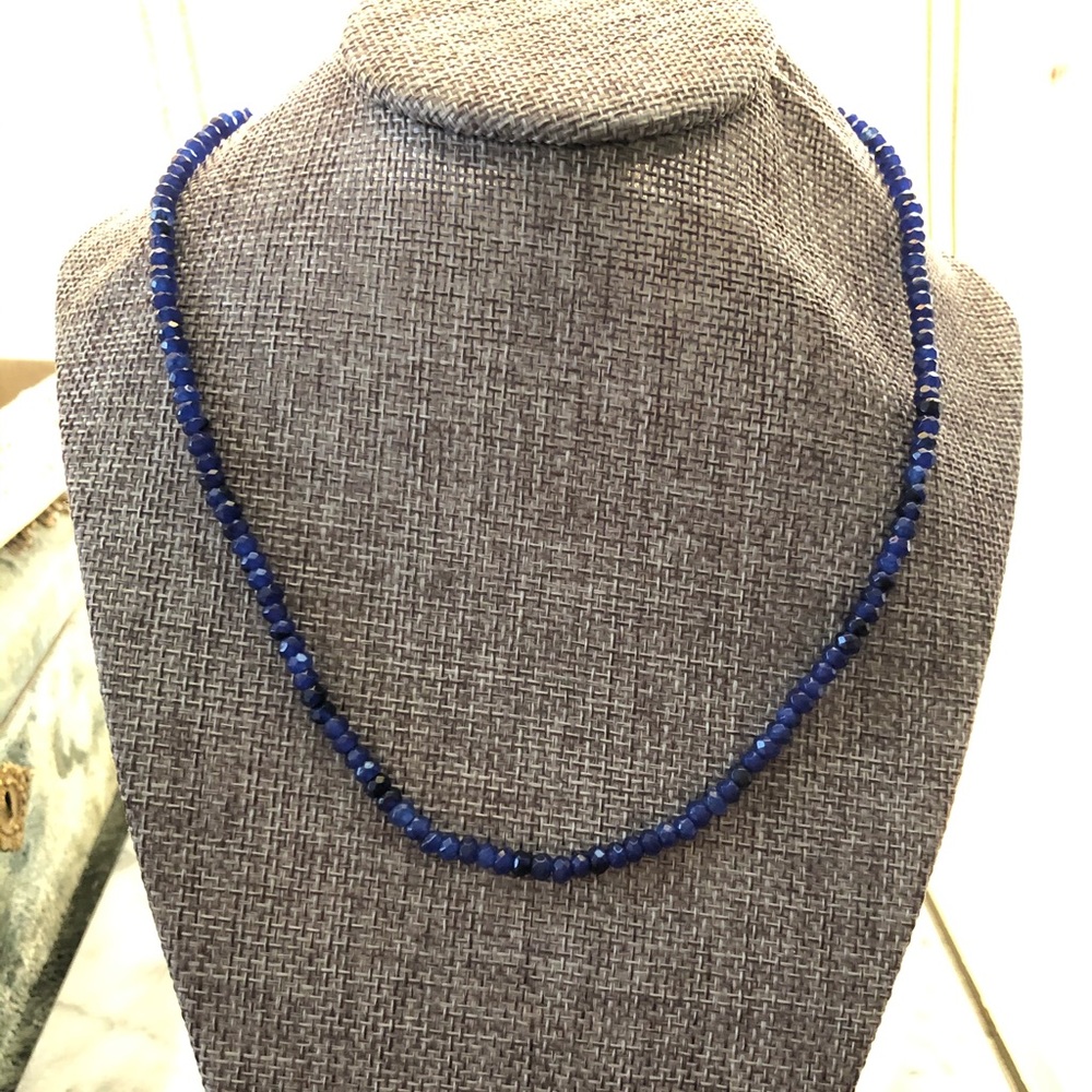 Sapphire bead necklace